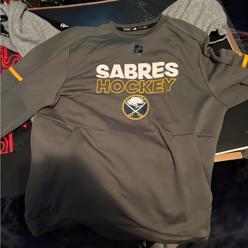 NHL Sabres Gray and Gold Sweatshirt